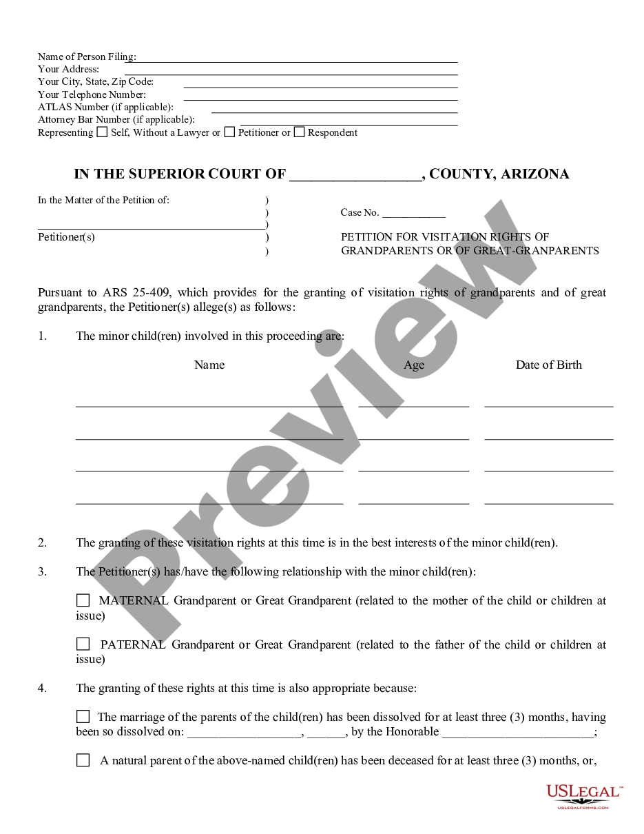 page 2 Petition for Visitation Rights of Grandparents preview
