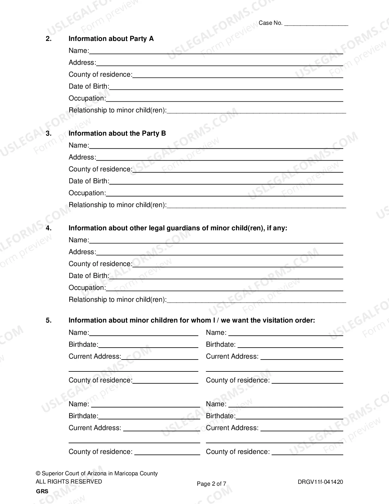 Preview Petition For Grandparent Visitation