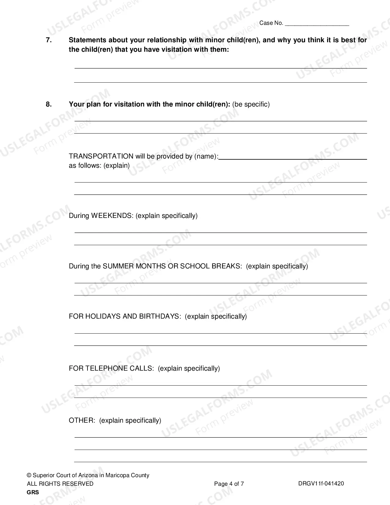 Preview Petition For Grandparent Visitation