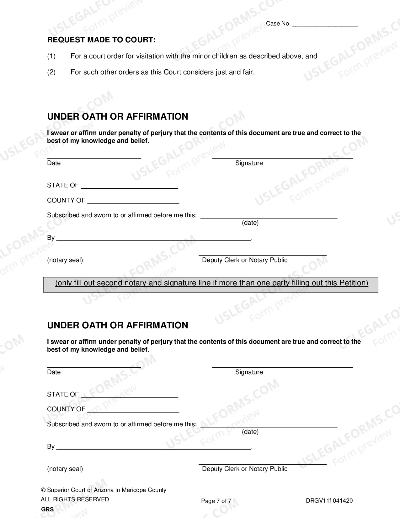 Preview Petition For Grandparent Visitation