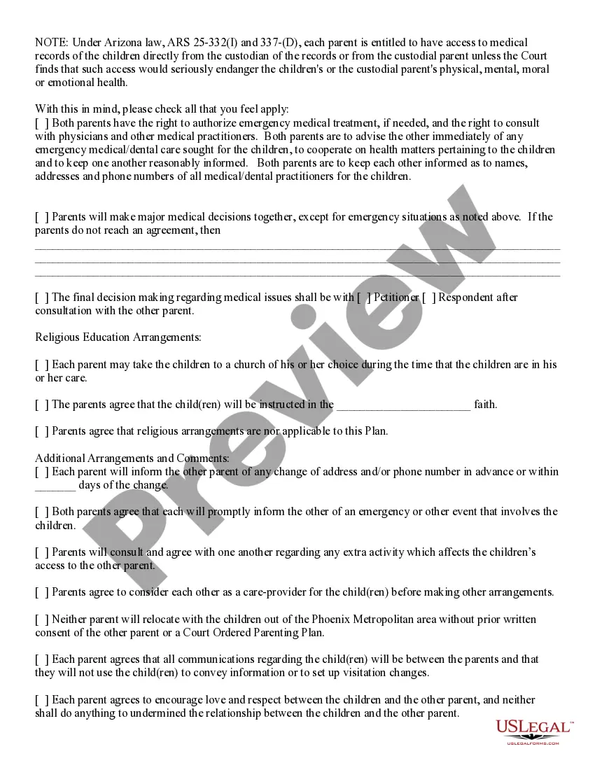 Get Parenting Plan and Guidelines Preview Parenting Plan and Guidelines
