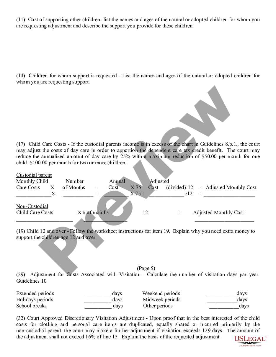 page 4 Parents Worksheet and Instructions with Attachments preview