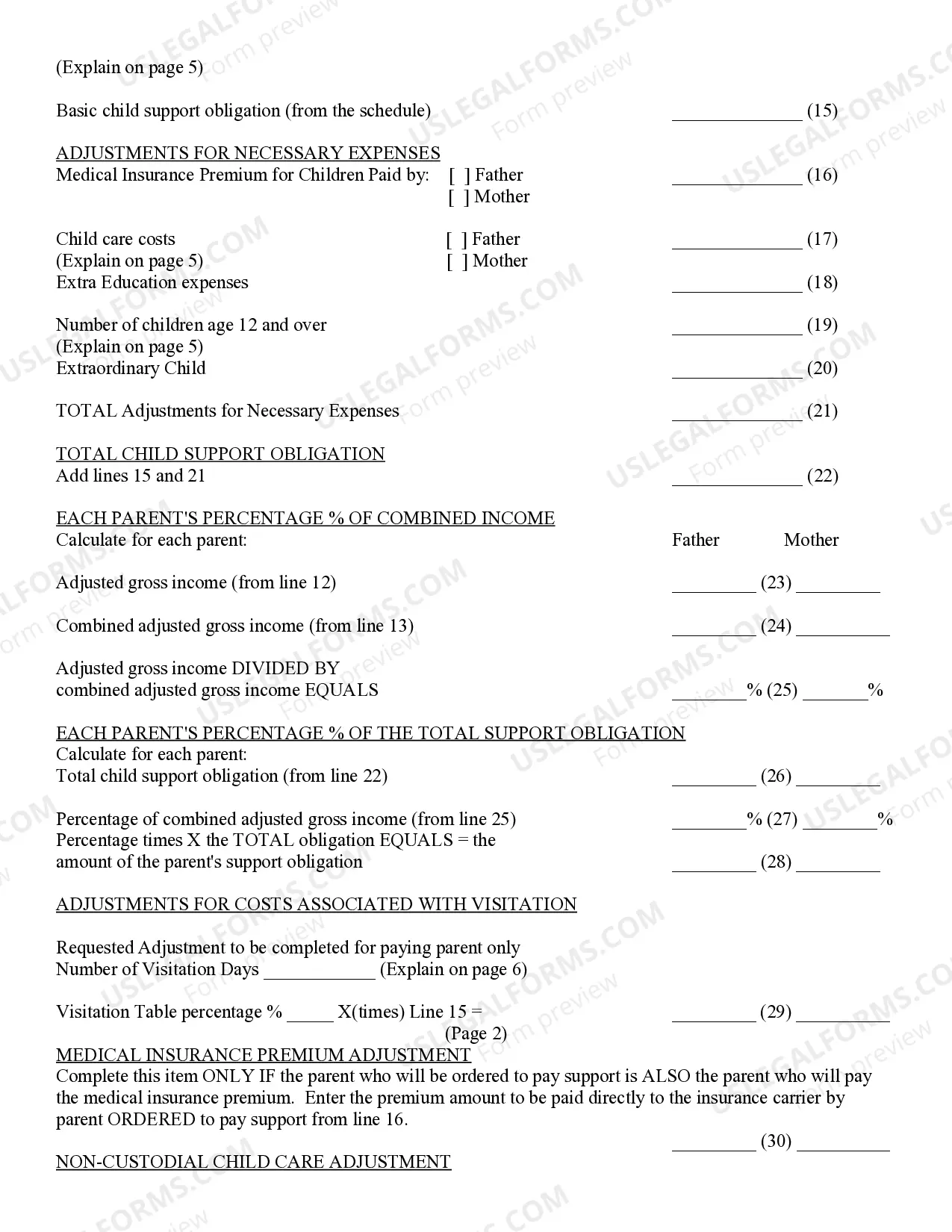 Preview Parents Worksheet and Instructions with Attachments