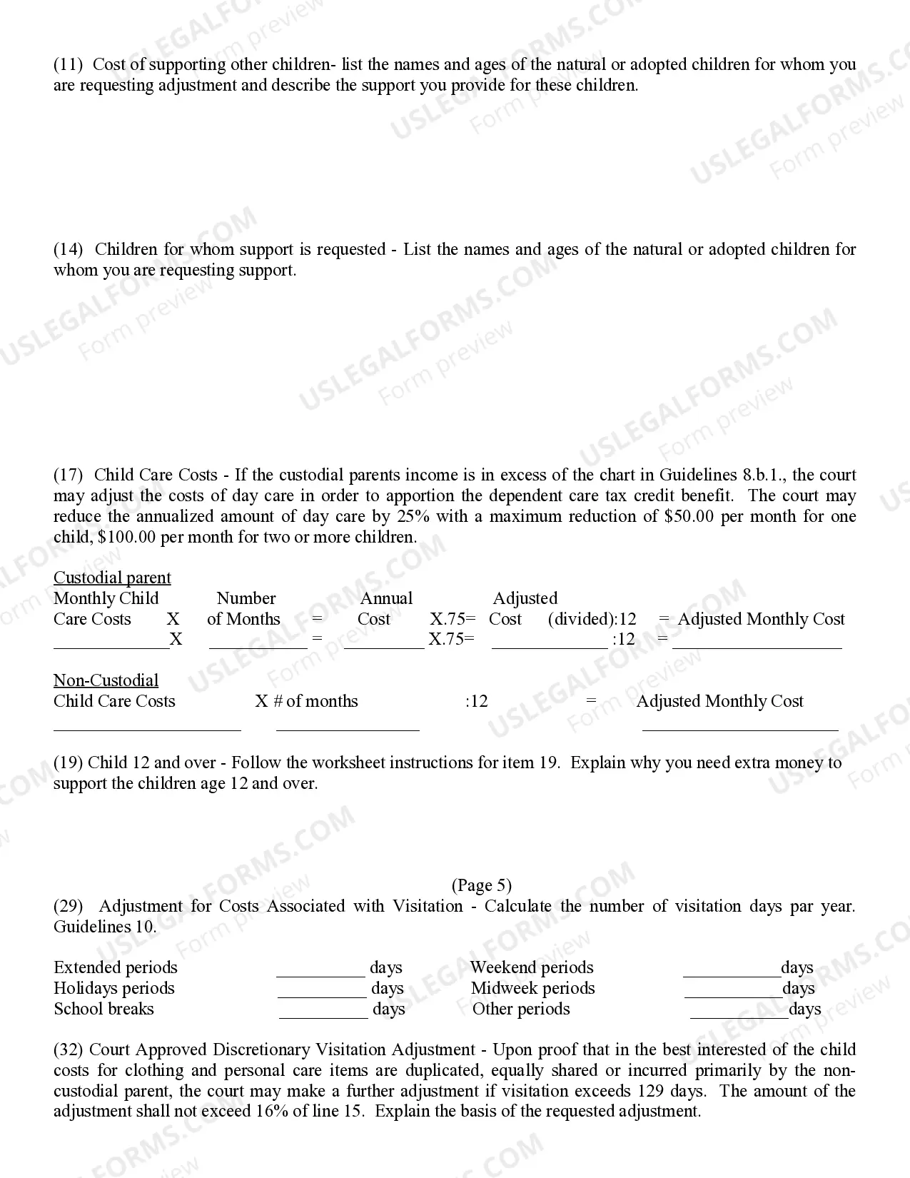 Preview Parents Worksheet and Instructions with Attachments
