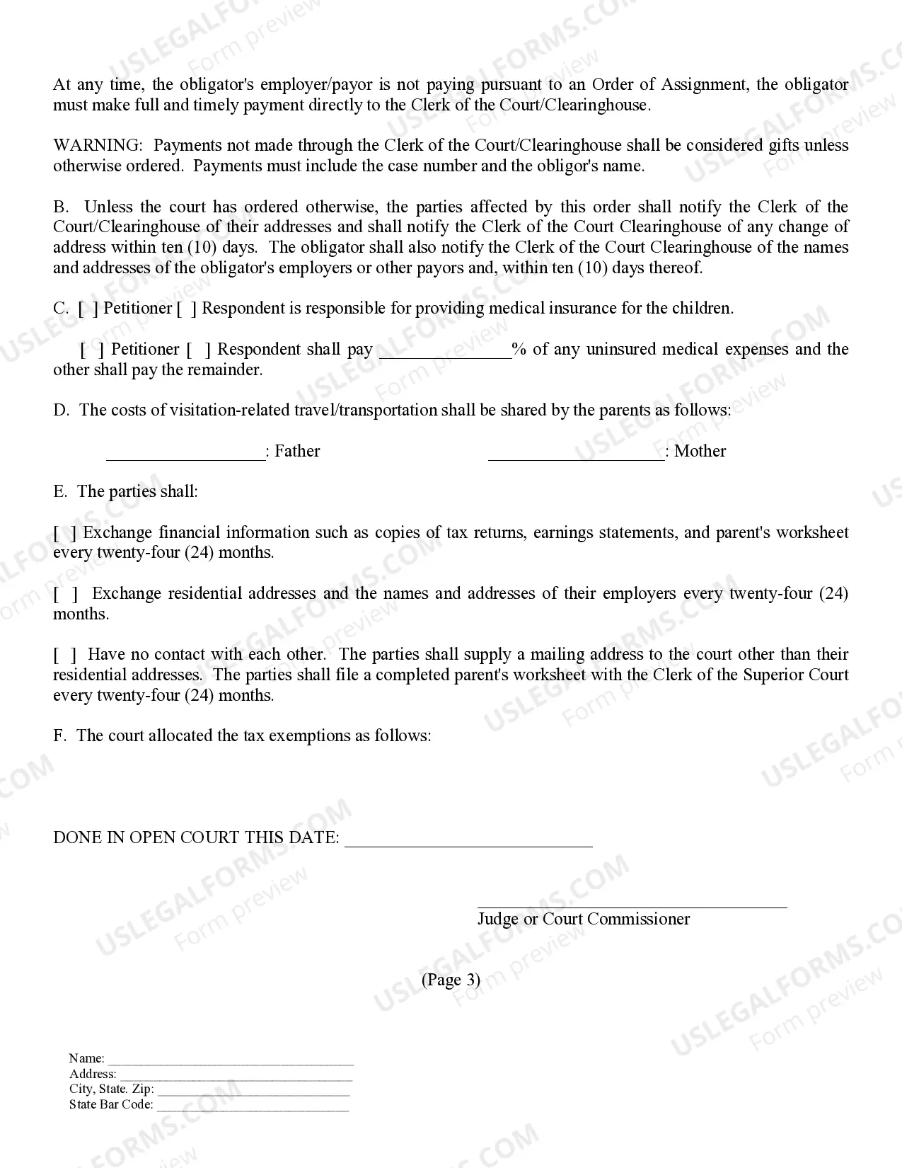Preview Parents Worksheet and Instructions with Attachments