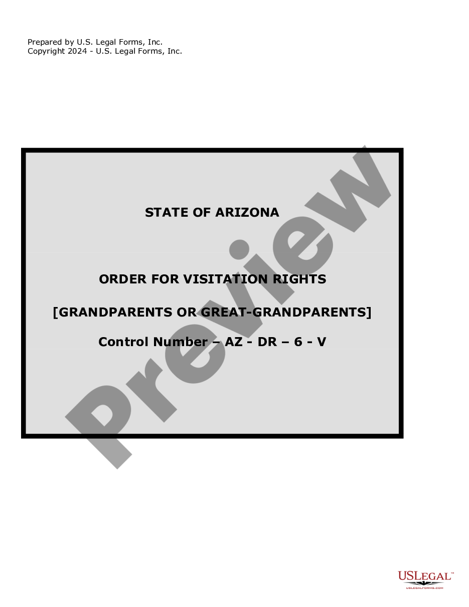 form Order for Visitation Rights of Grandparents preview