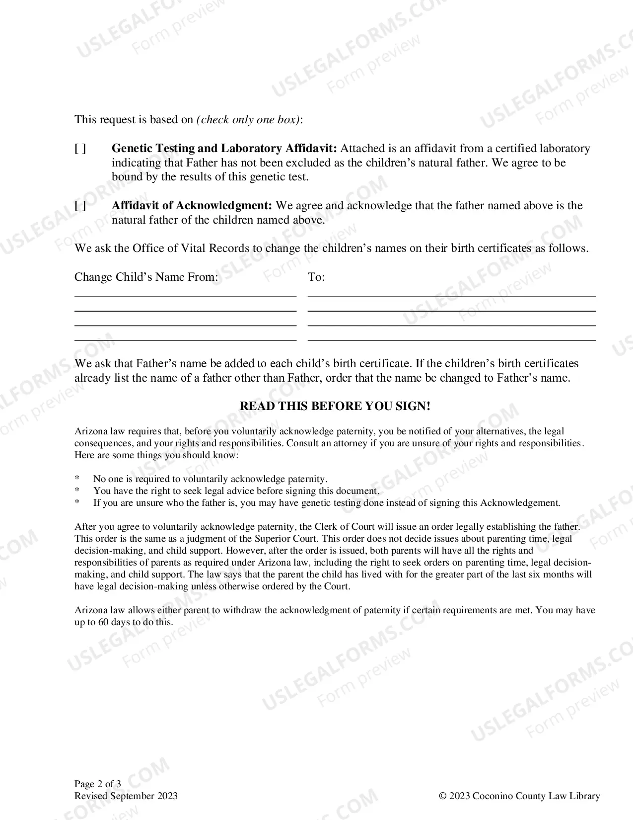 Preview Order Of Paternity