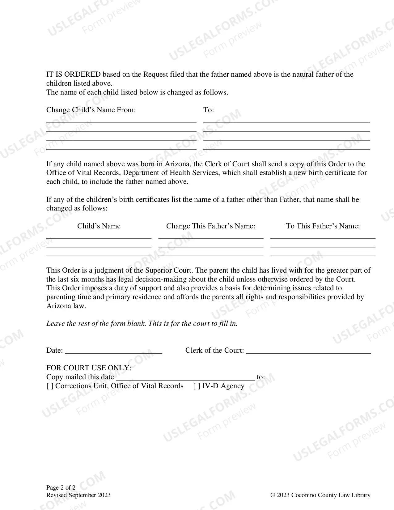 Preview Order Of Paternity