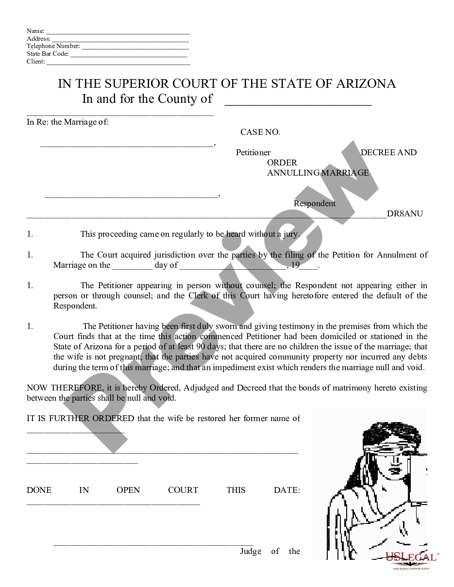 form Decree of Annulment preview
