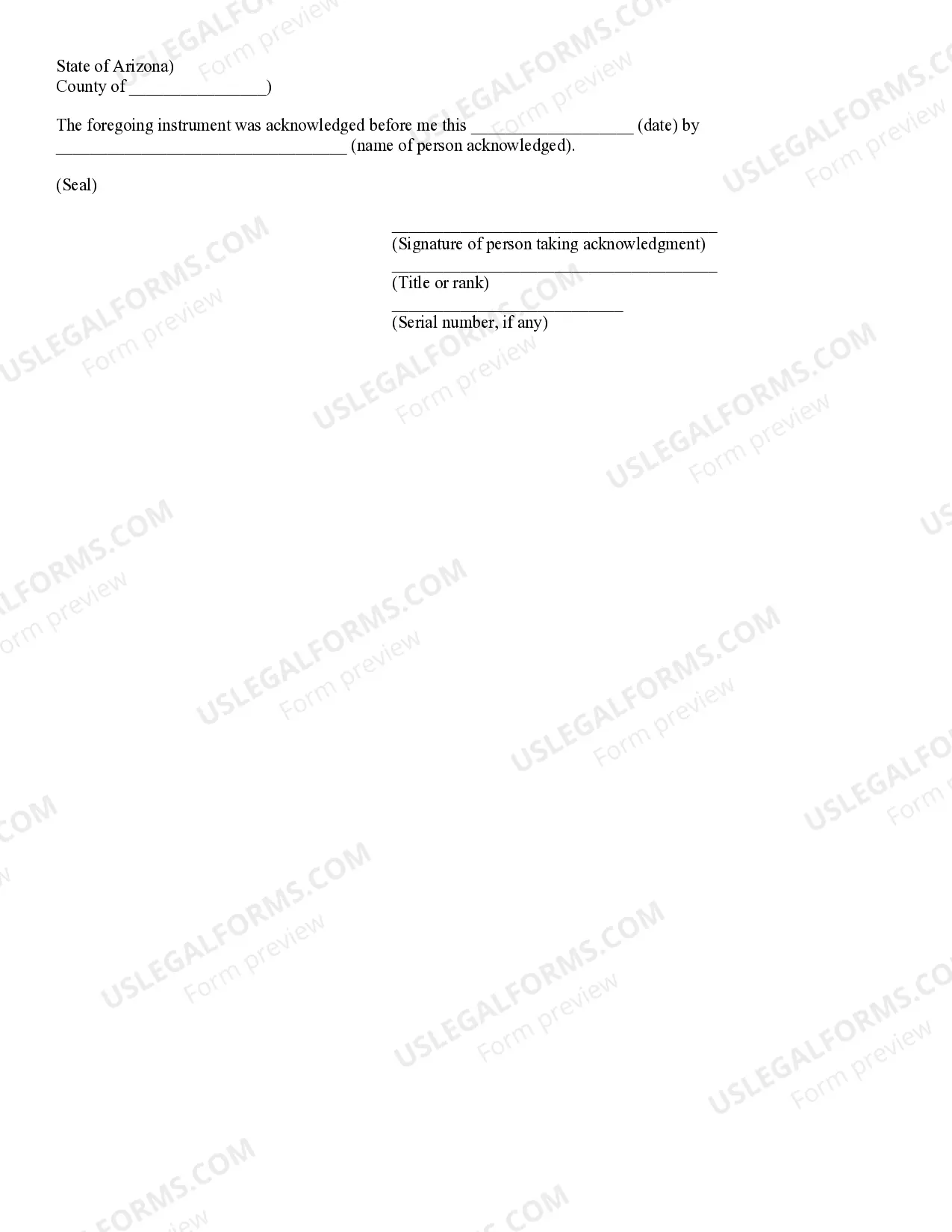 Preview General Affidavit