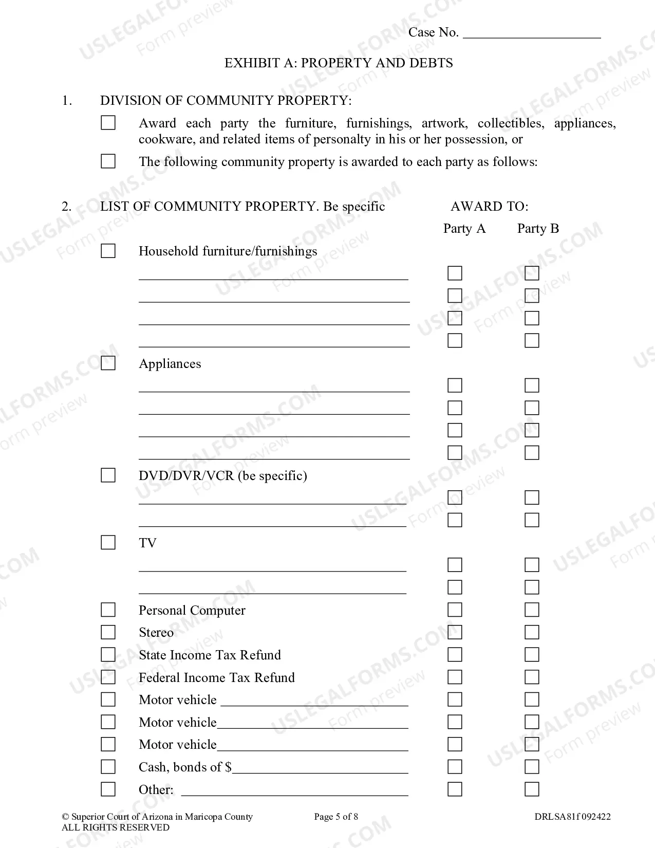 Preview Decree Of Legal Separation (Without Children)