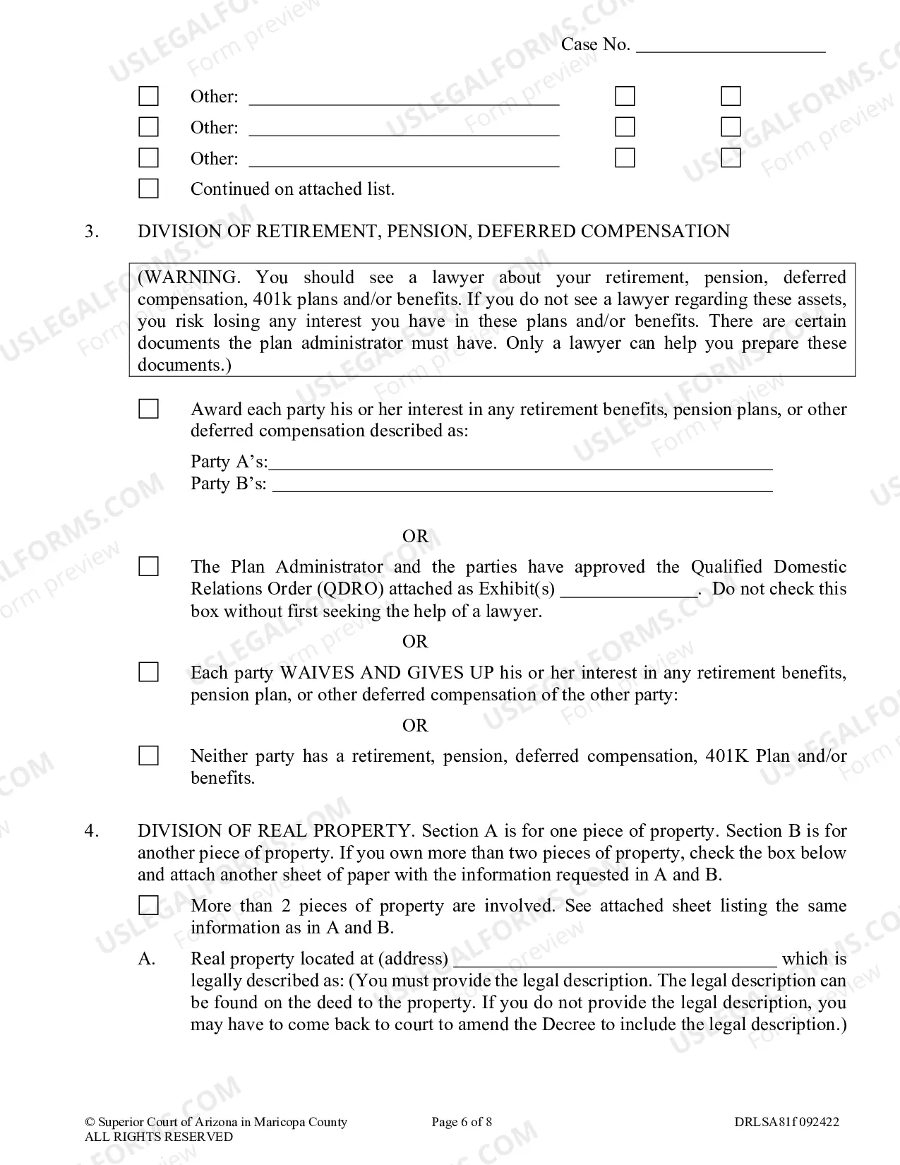 Preview Decree Of Legal Separation (Without Children)
