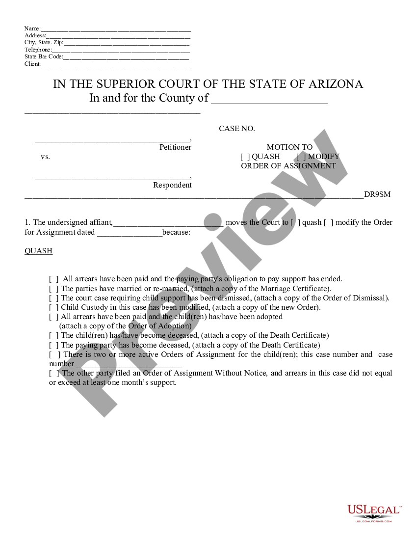 tempe-arizona-motion-to-quash-order-of-assignment-with-attachments-us