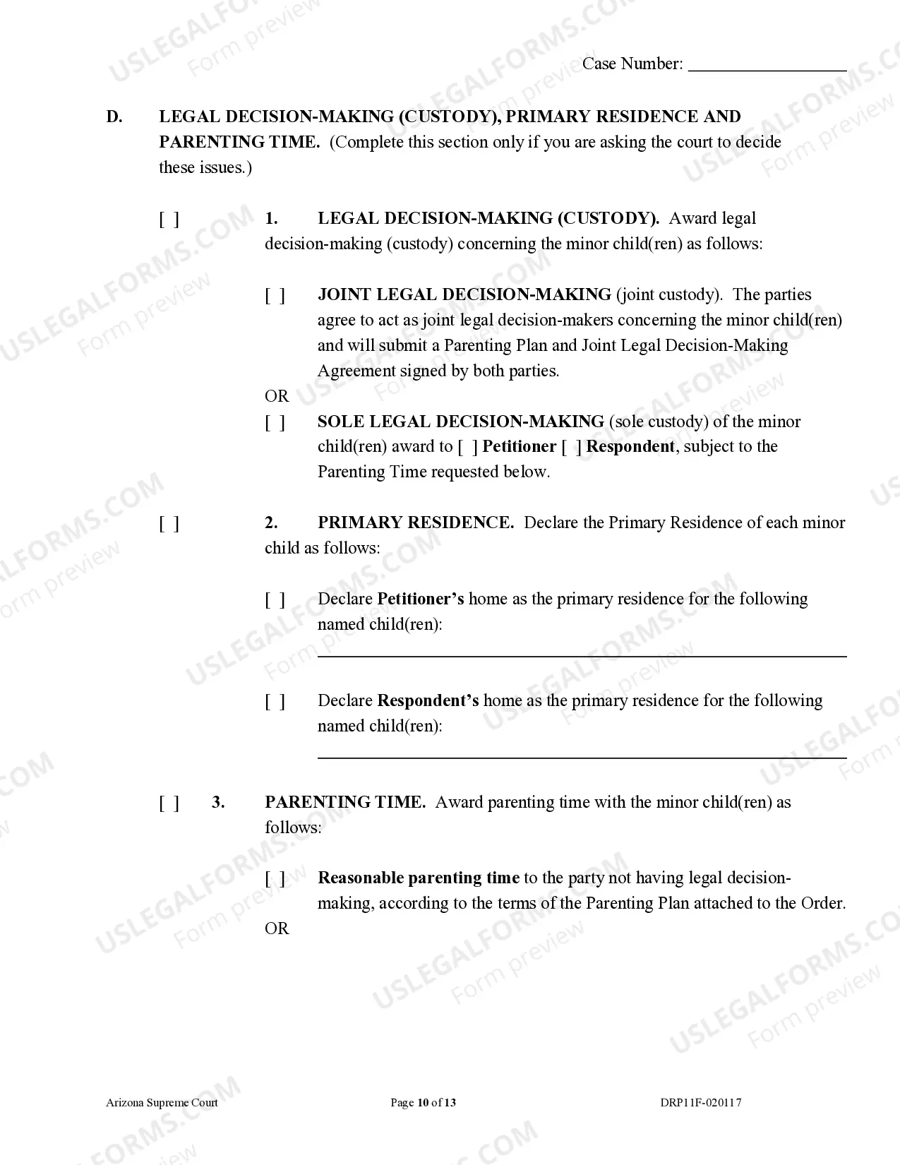 Preview Petition for Court Order for Paternity