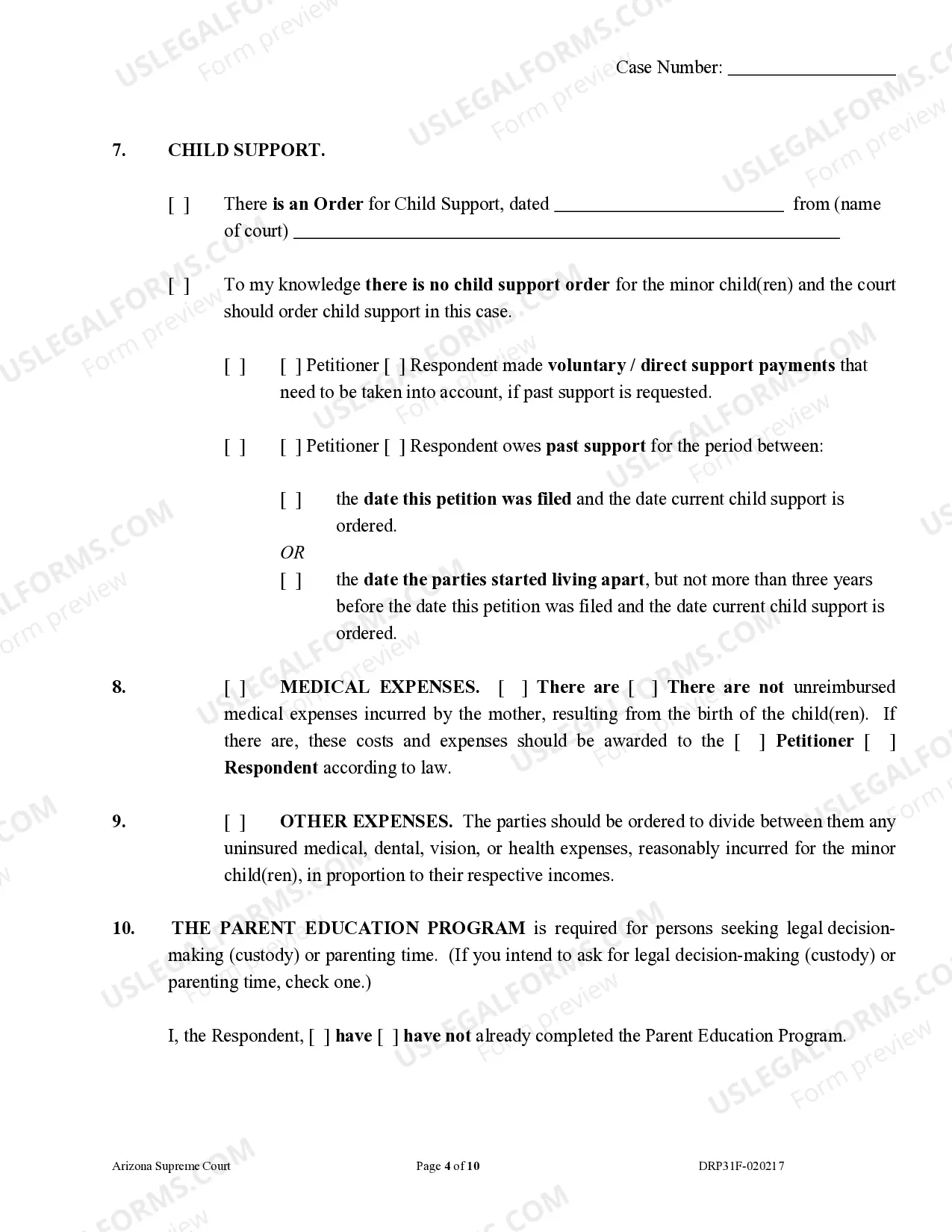 Preview Response to Petition for Court Order for Paternity