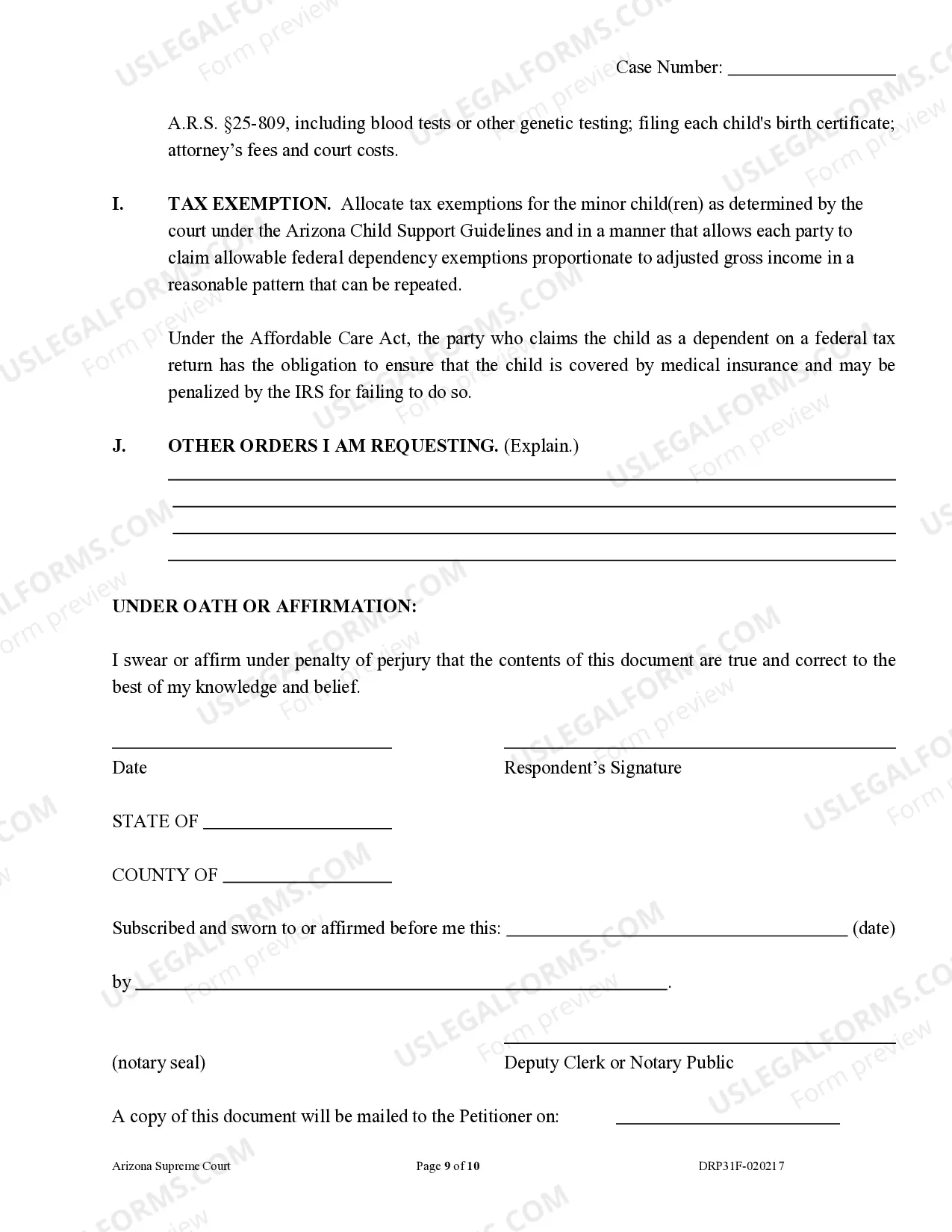 Preview Response to Petition for Court Order for Paternity