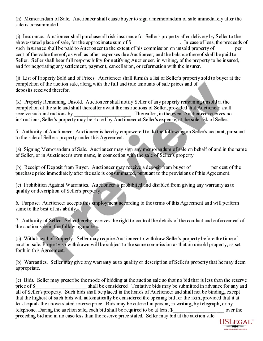 Get Auctioneer Contract Preview Auctioneer Contract