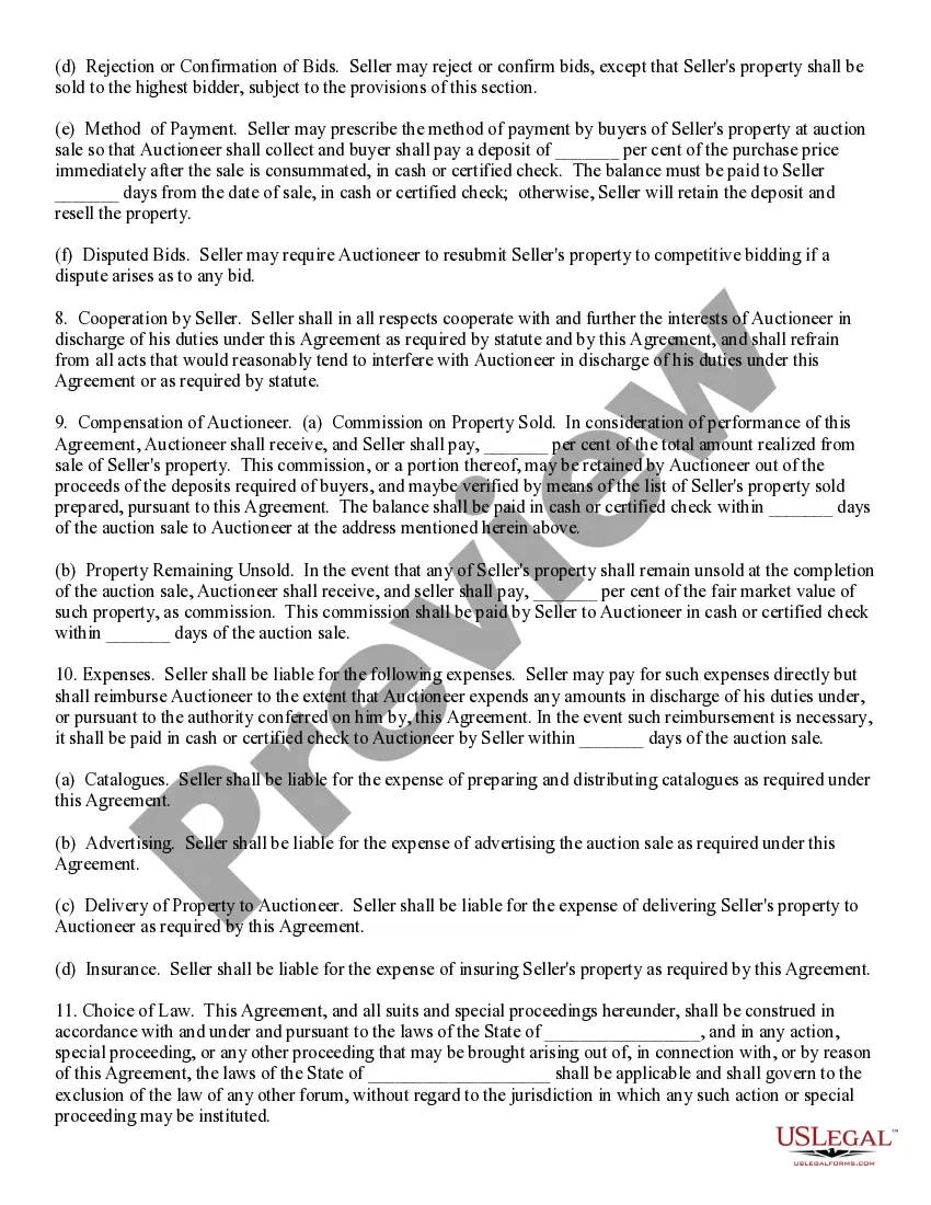Get Auctioneer Contract Preview Auctioneer Contract