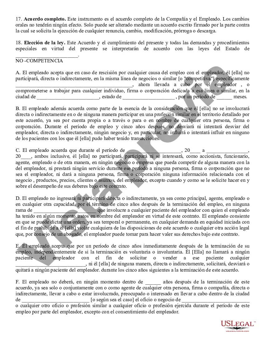 Preview Acuerdo de confidencialidad para el empleado