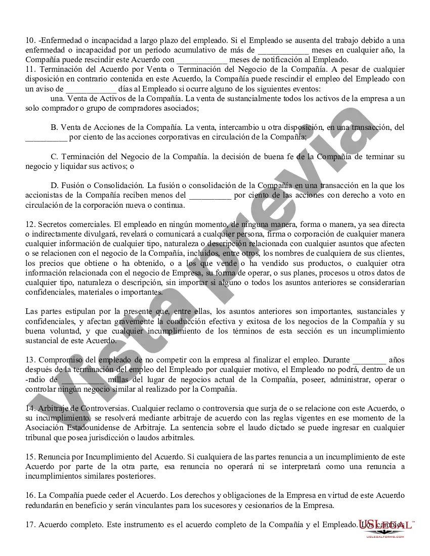 Preview Acuerdo de Empleo Arizona