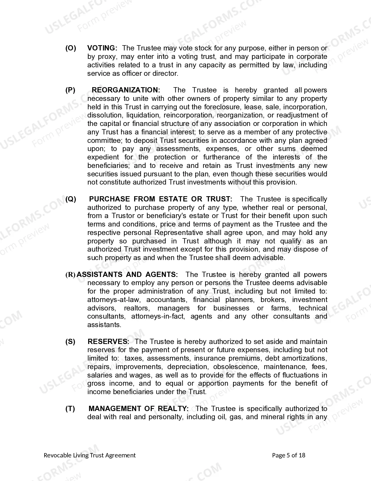 Preview Revocable Living Trust for Husband and Wife with No Children