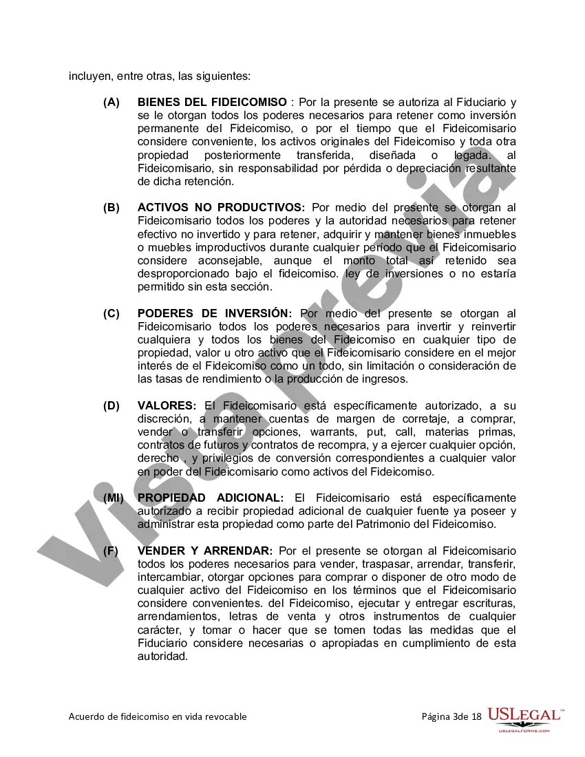 Preview Fideicomiso en vida para individuos solteros, divorciados o viudos o viudos sin hijos