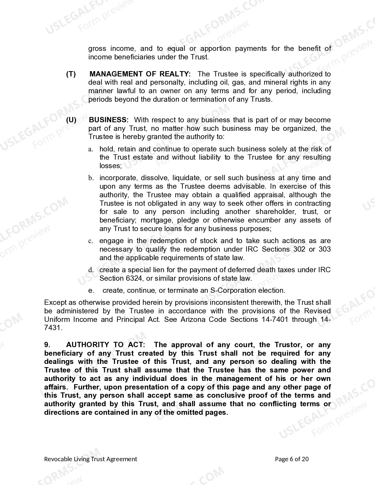 Preview Living Trust for individual, Who is Single, Divorced or Widow or Widower with Children