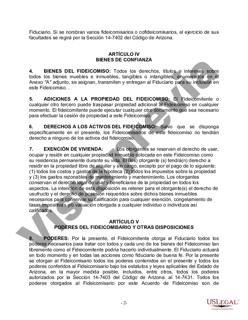 Preview Fideicomiso en vida para esposo y esposa con un hijo