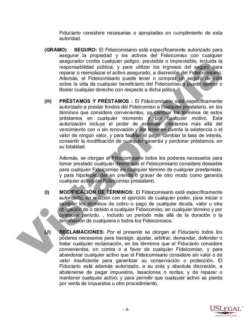 Preview Fideicomiso en vida para esposo y esposa con un hijo