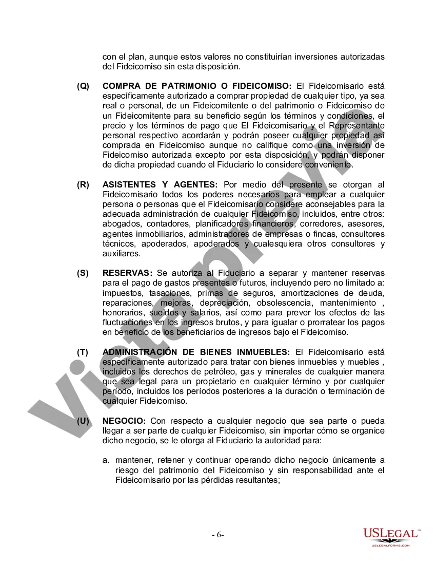 Preview Fideicomiso en vida para esposo y esposa con un hijo