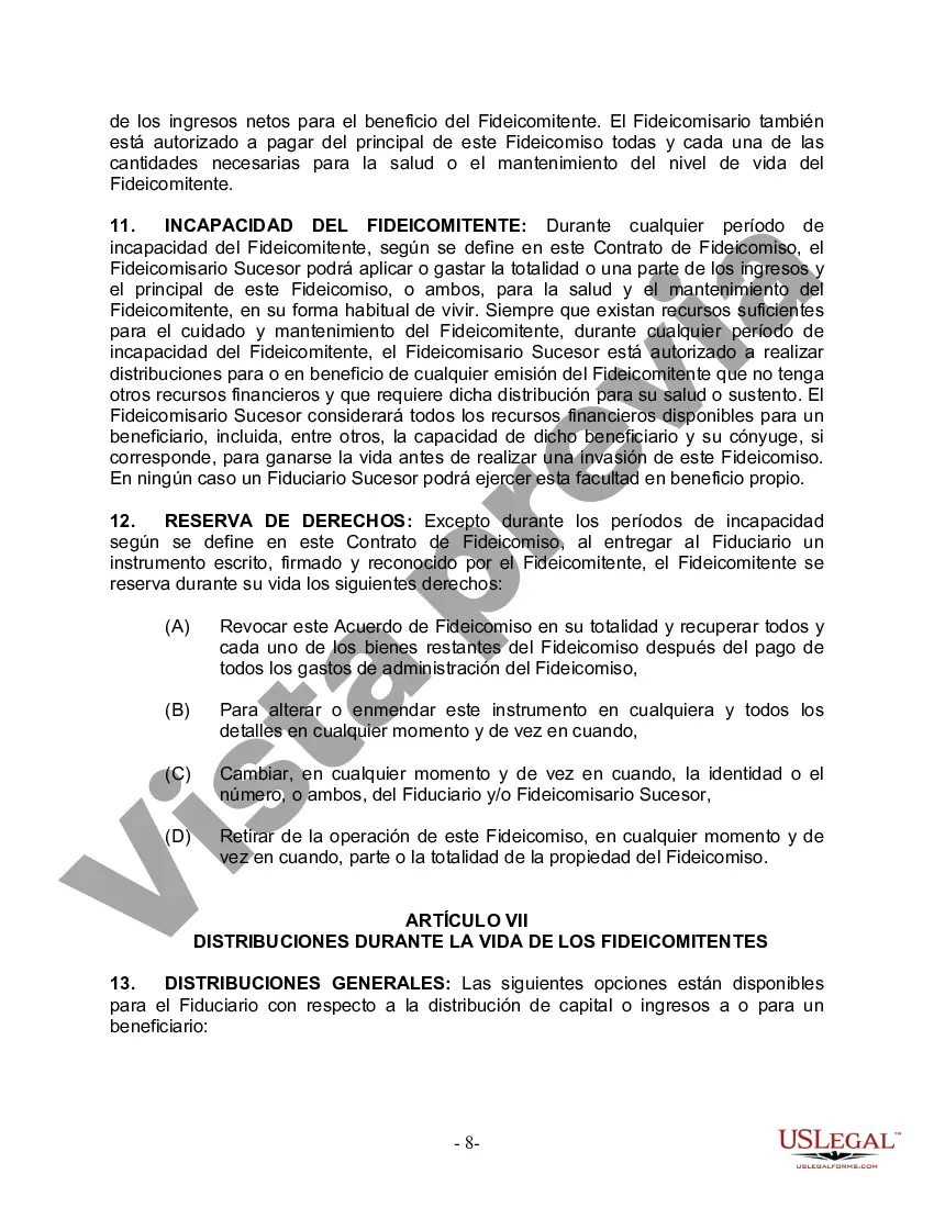 Preview Fideicomiso en vida para esposo y esposa con un hijo