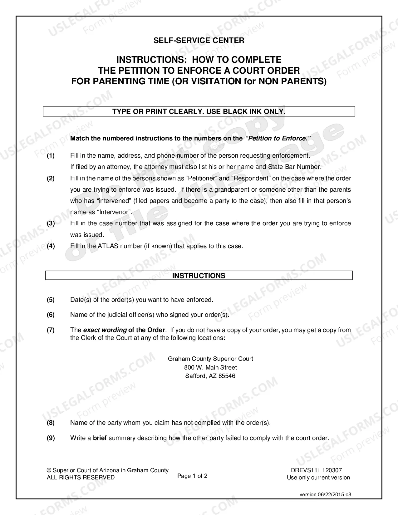 Preview To Enforce a Court Order for Parenting Time