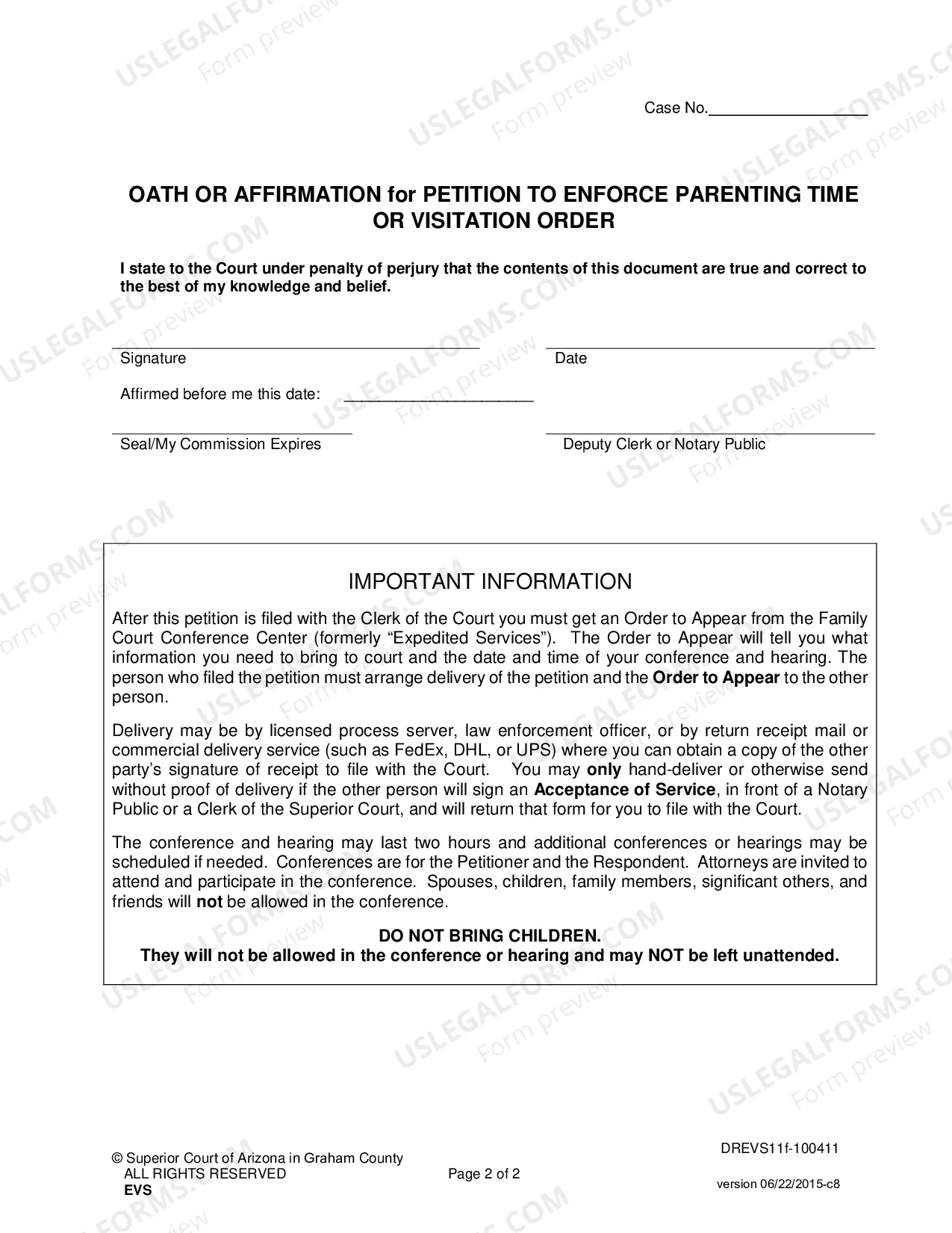Preview To Enforce a Court Order for Parenting Time