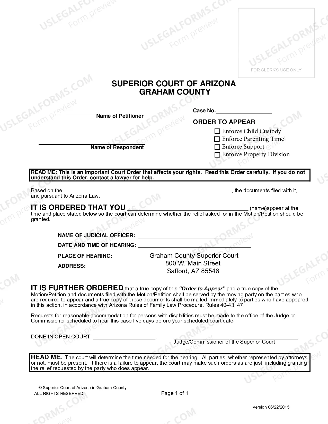 Preview To Enforce a Court Order for Parenting Time