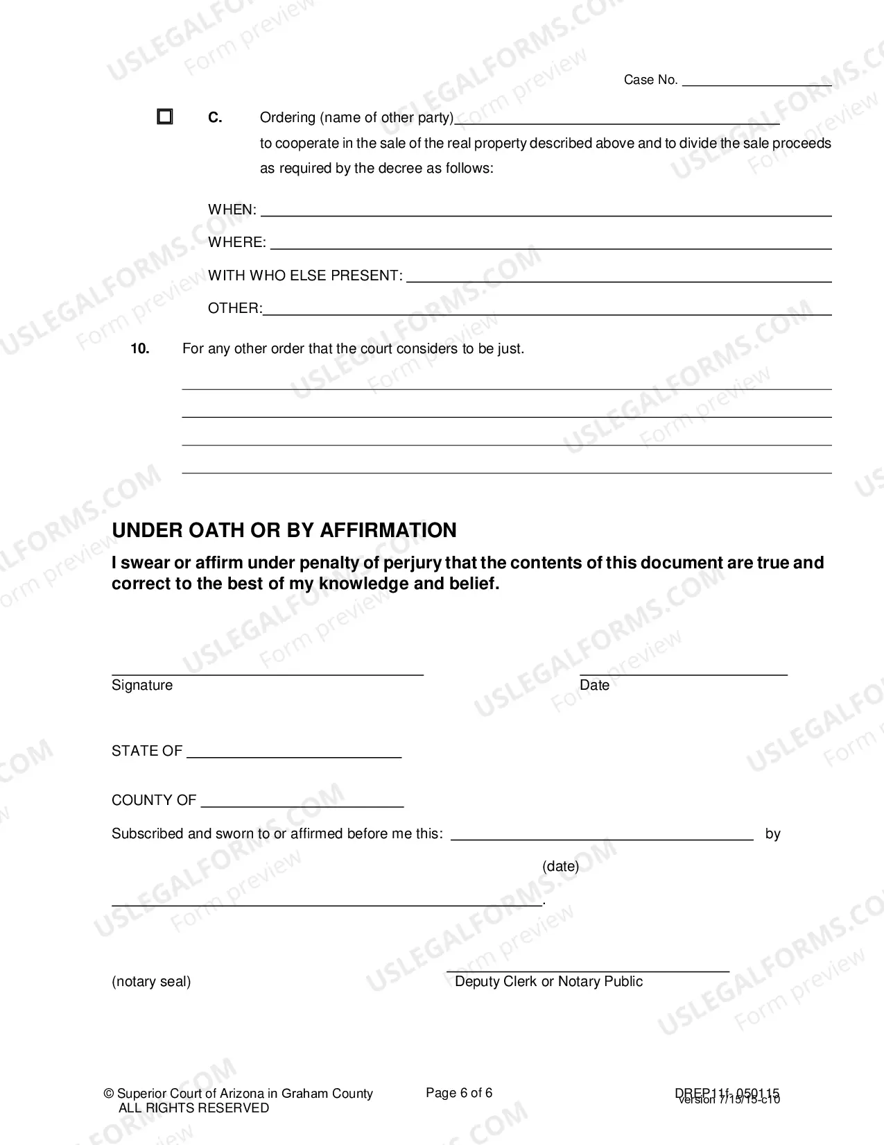 Preview Petition for Enforcement of Order on Property