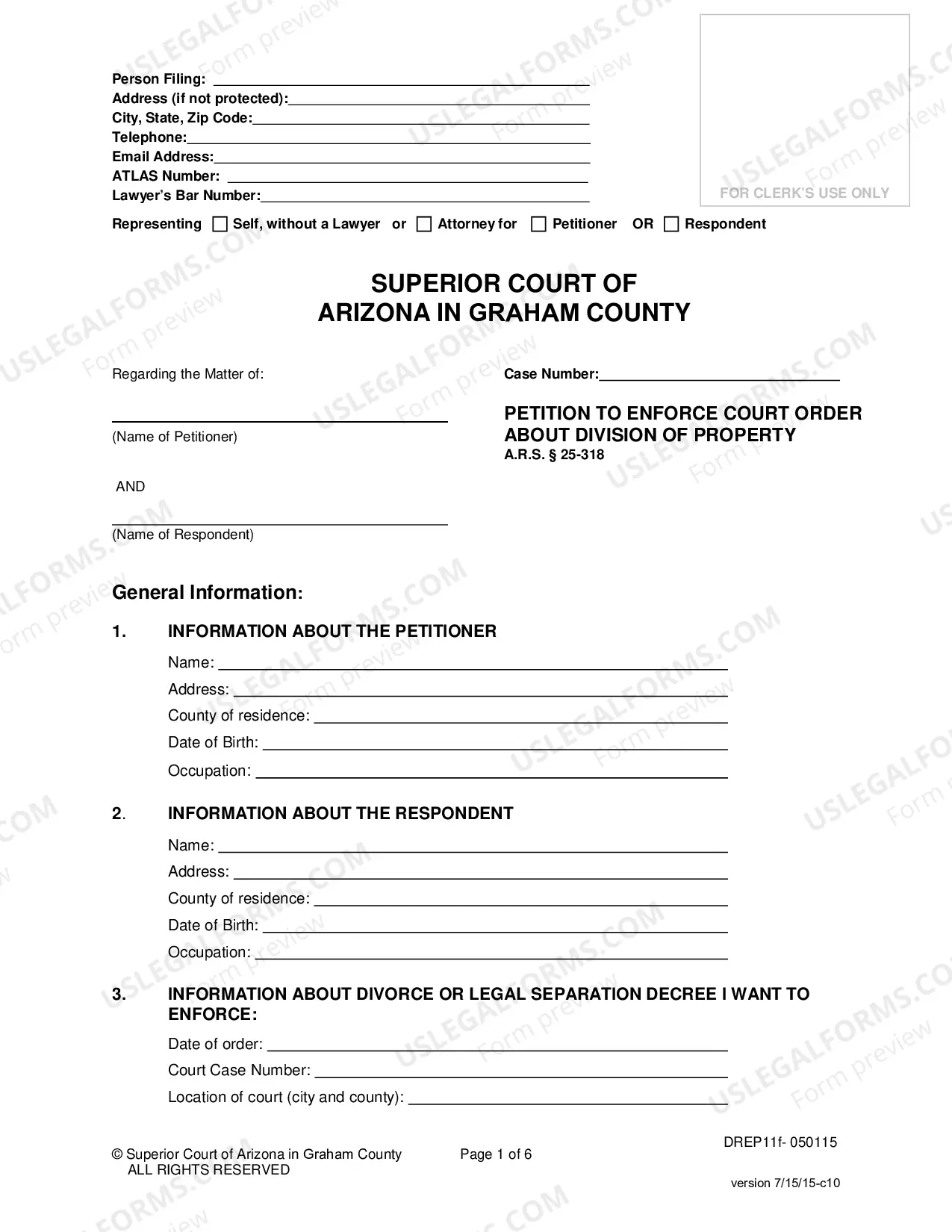Preview Petition for Enforcement of Order on Property