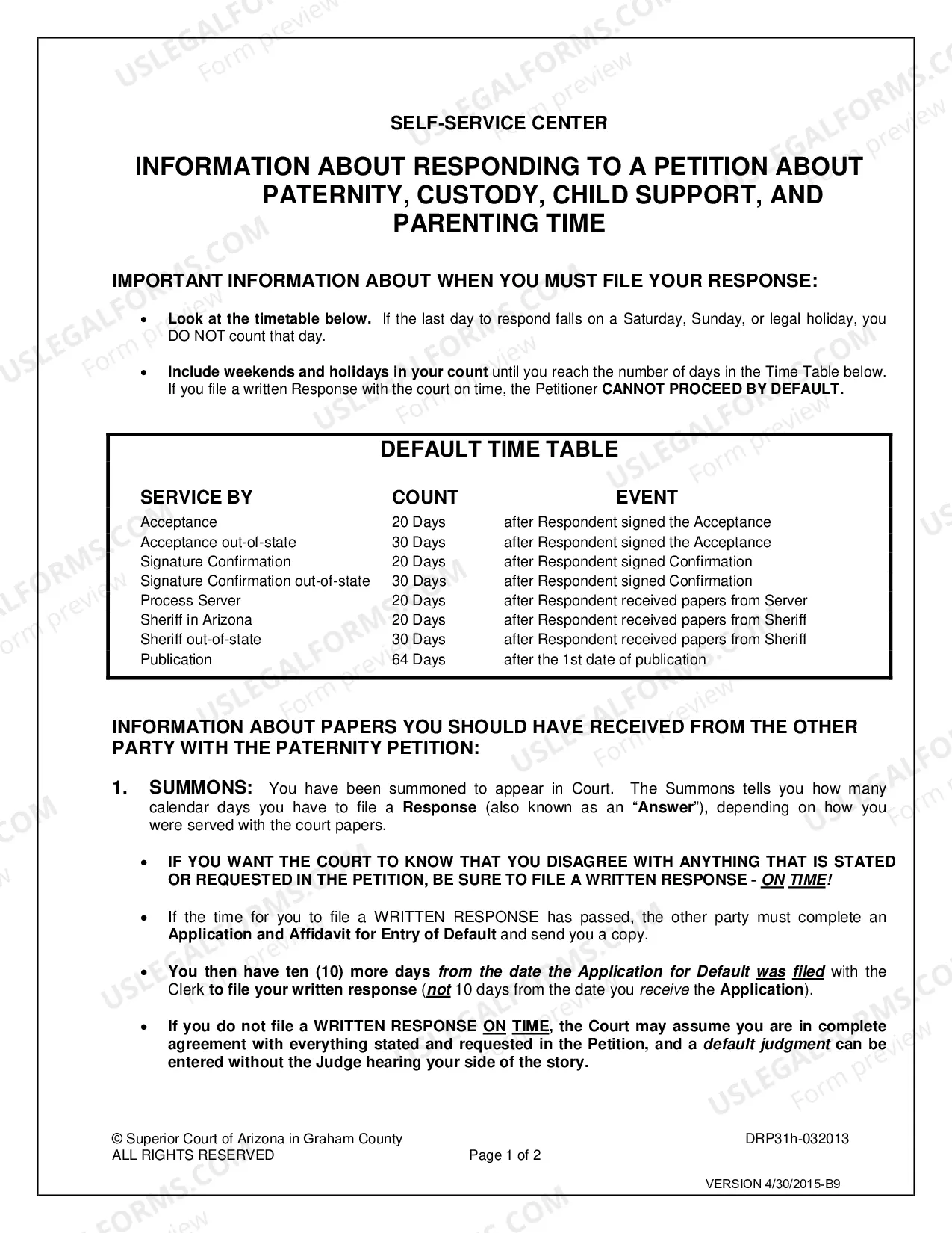 Preview Paternity Packet