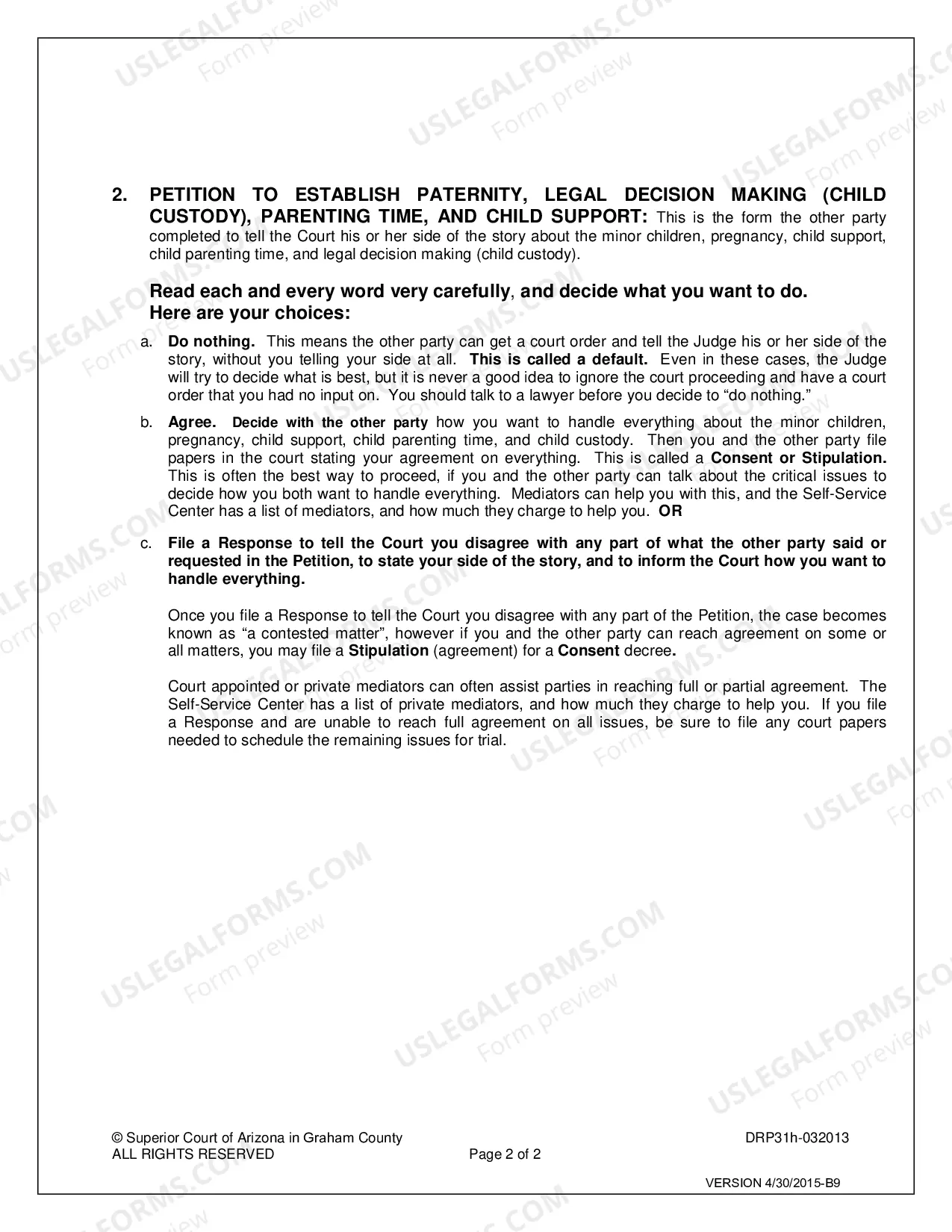Preview Paternity Packet