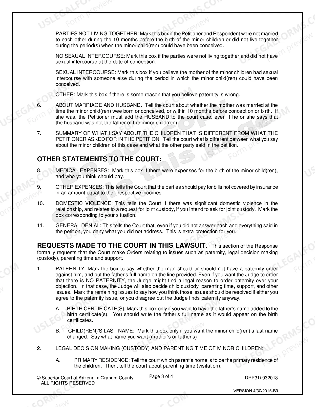Preview Paternity Packet
