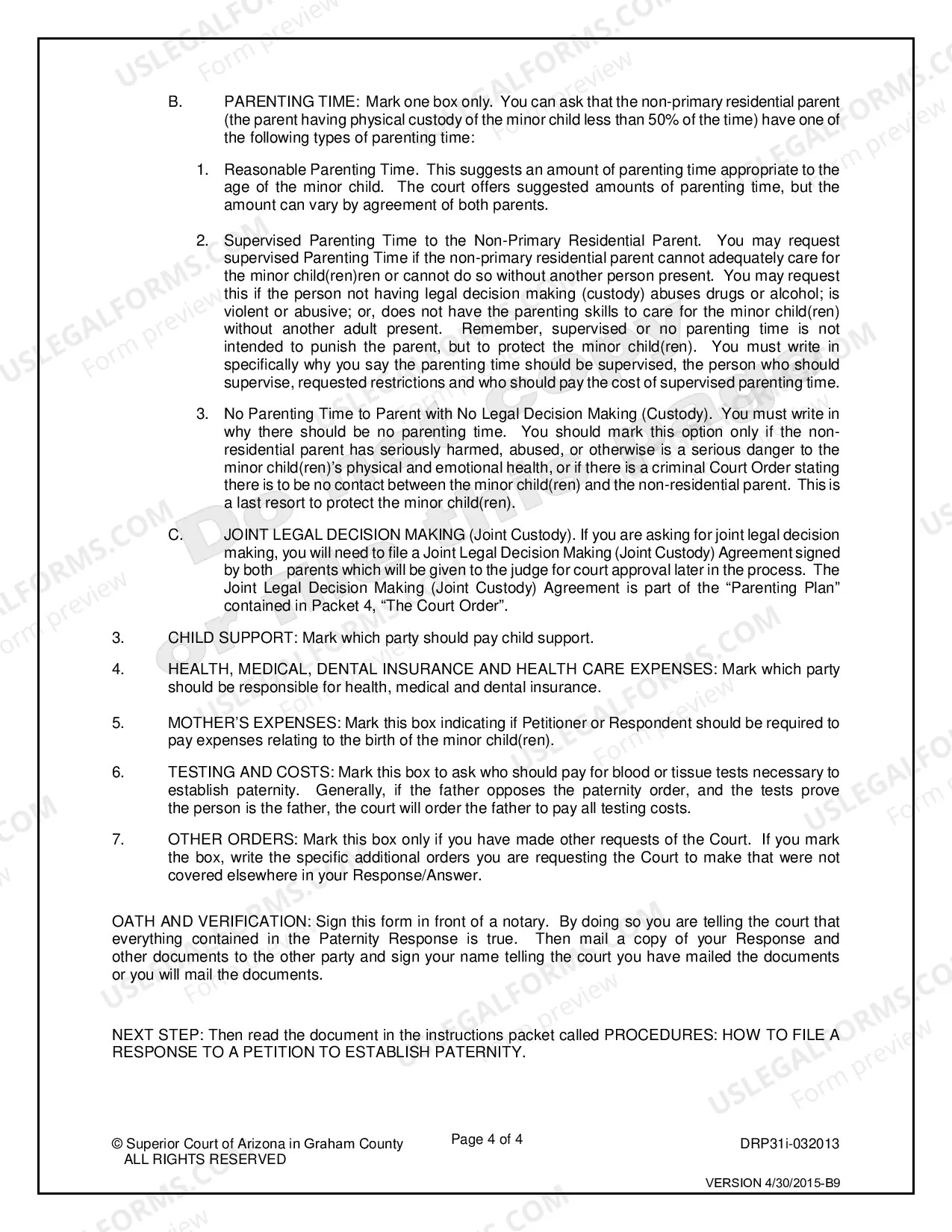 Preview Paternity Packet