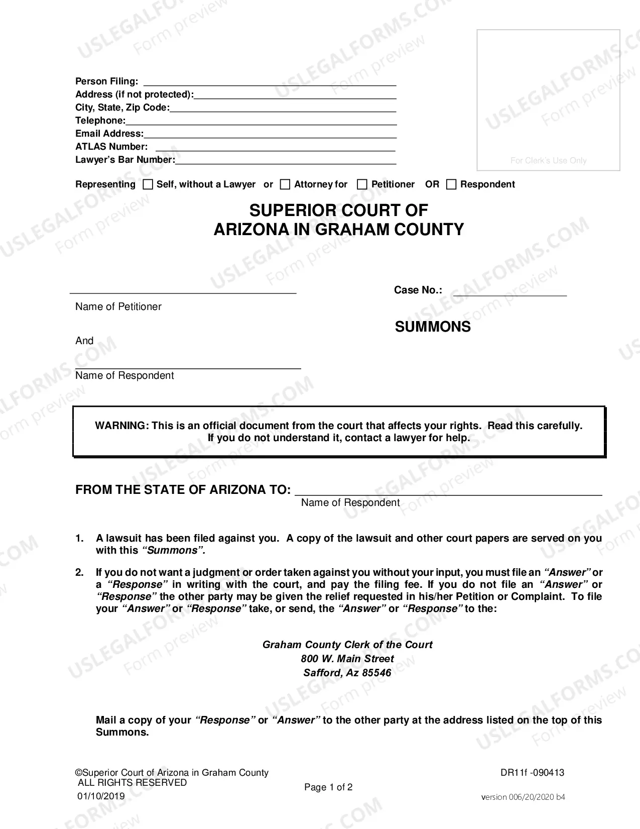 Preview Petition for Order about Grandparent Visitation