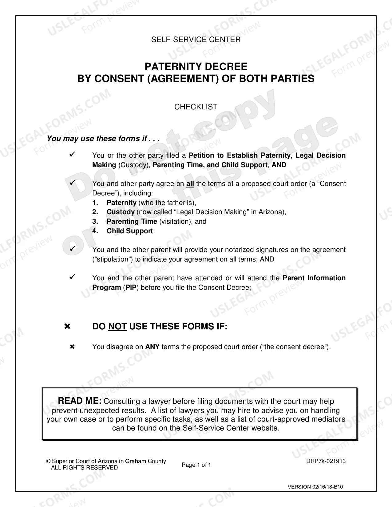 Preview Paternity Decree by Consent or Agreement of Both Parties