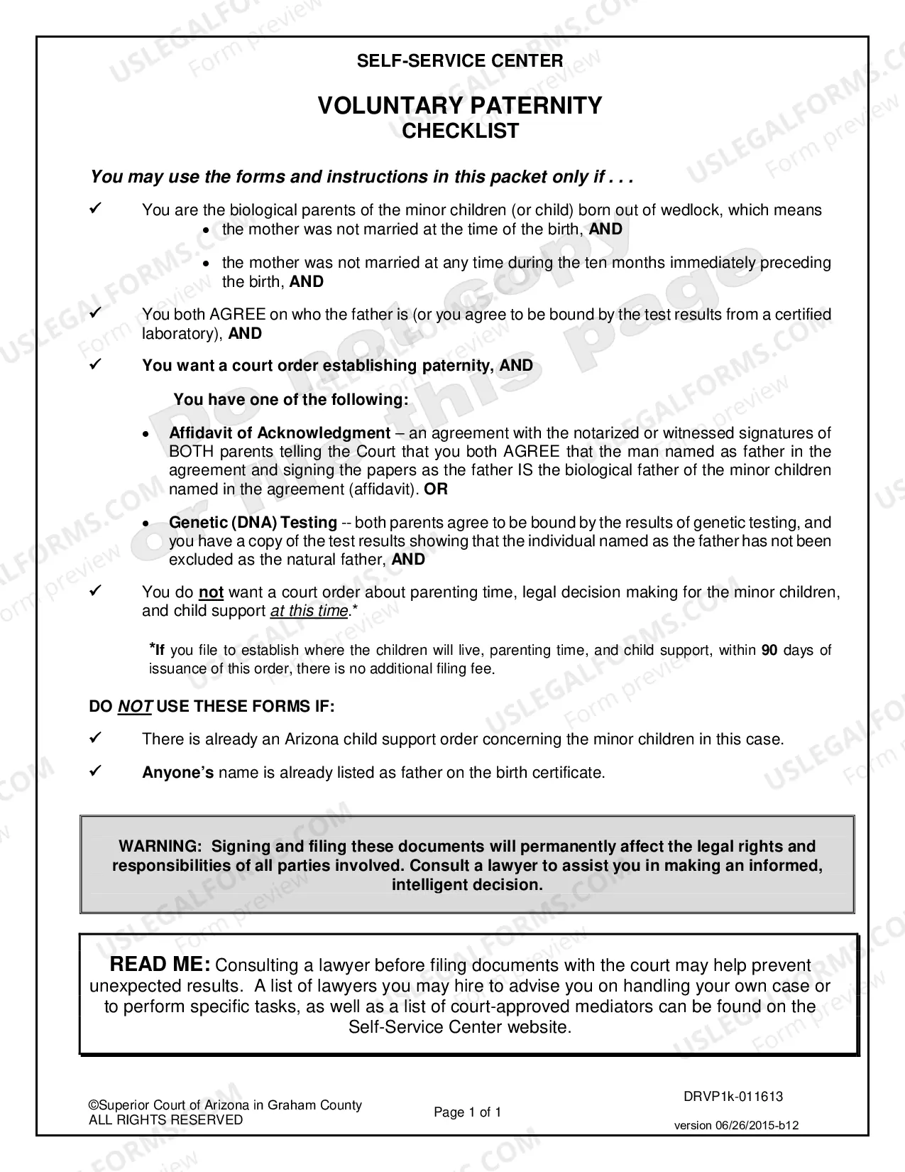 Preview Voluntary Paternity