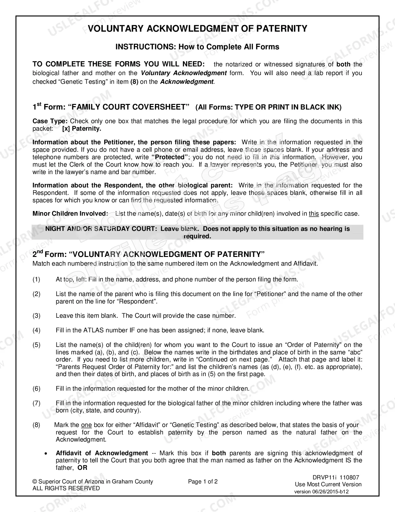 Preview Voluntary Paternity