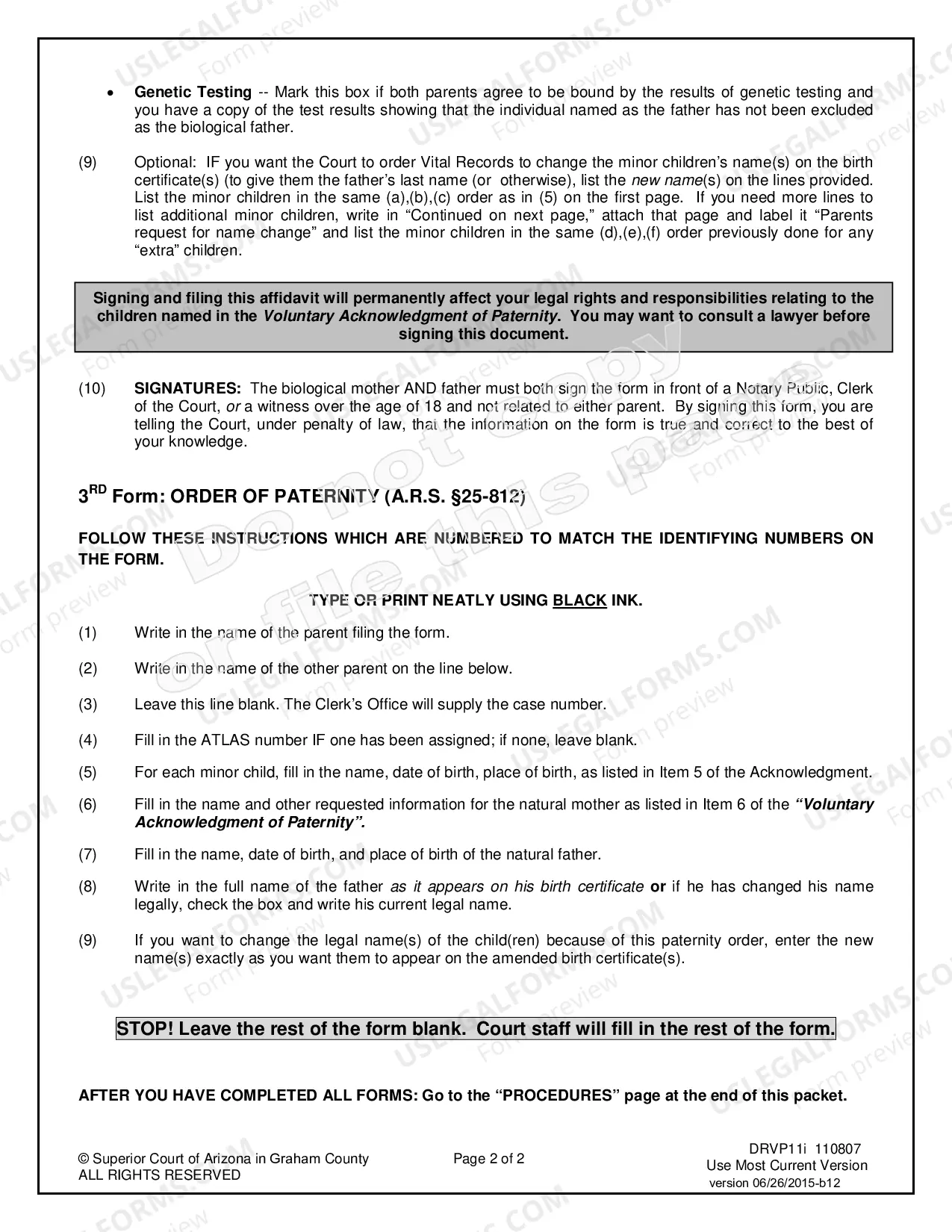 Preview Voluntary Paternity