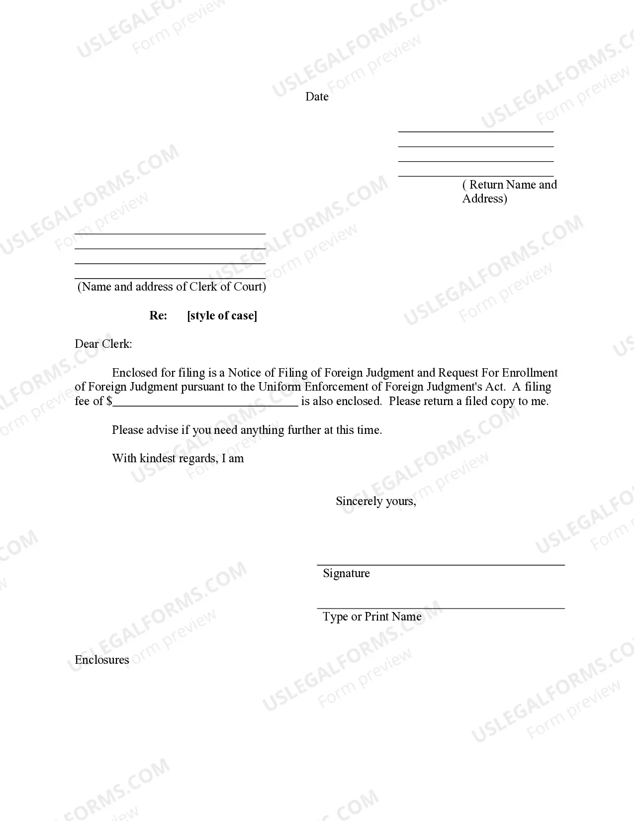 Preview Arizona Foreign Judgment Enrollment