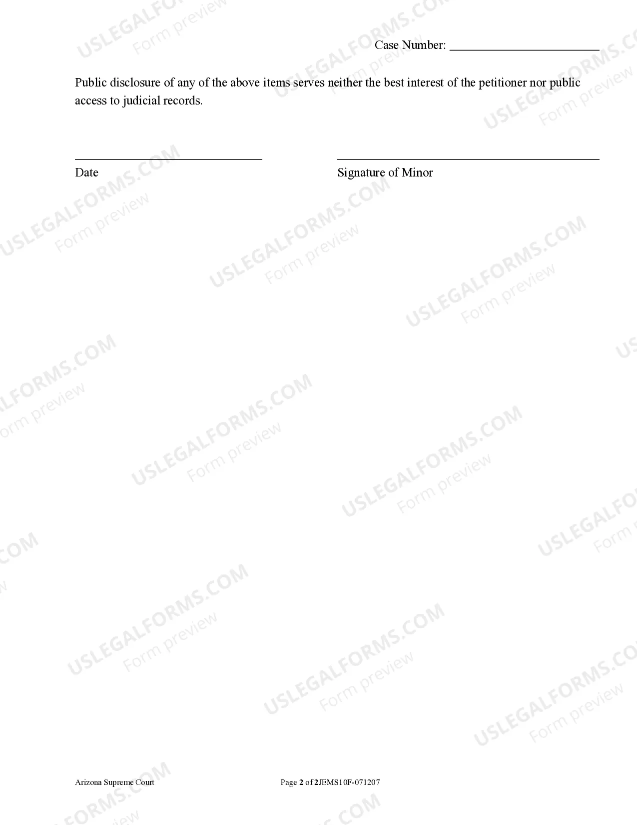 Preview Motion to Seal Court Record (Request to Keep Information Confidential)