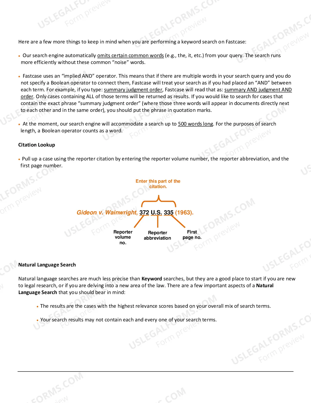 Preview Fastcase User Guide