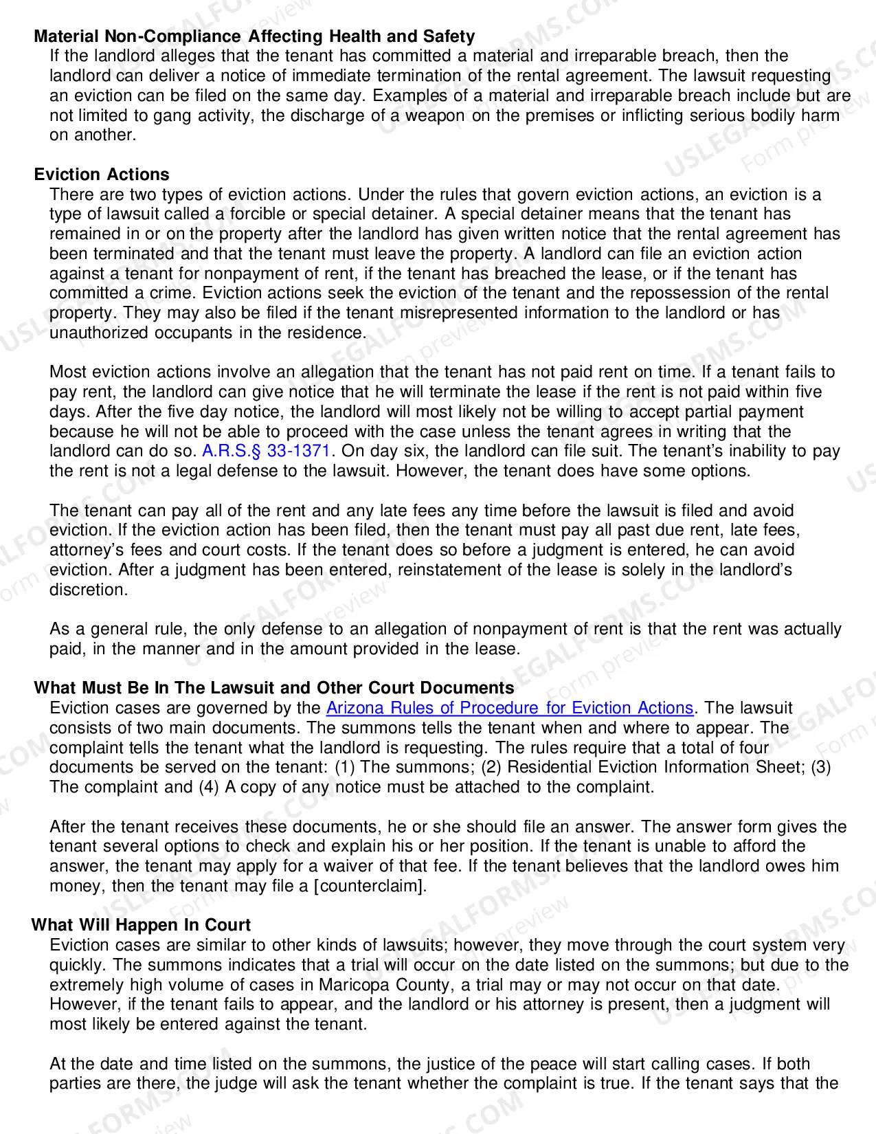 Preview Landlord / Tenant Important Information