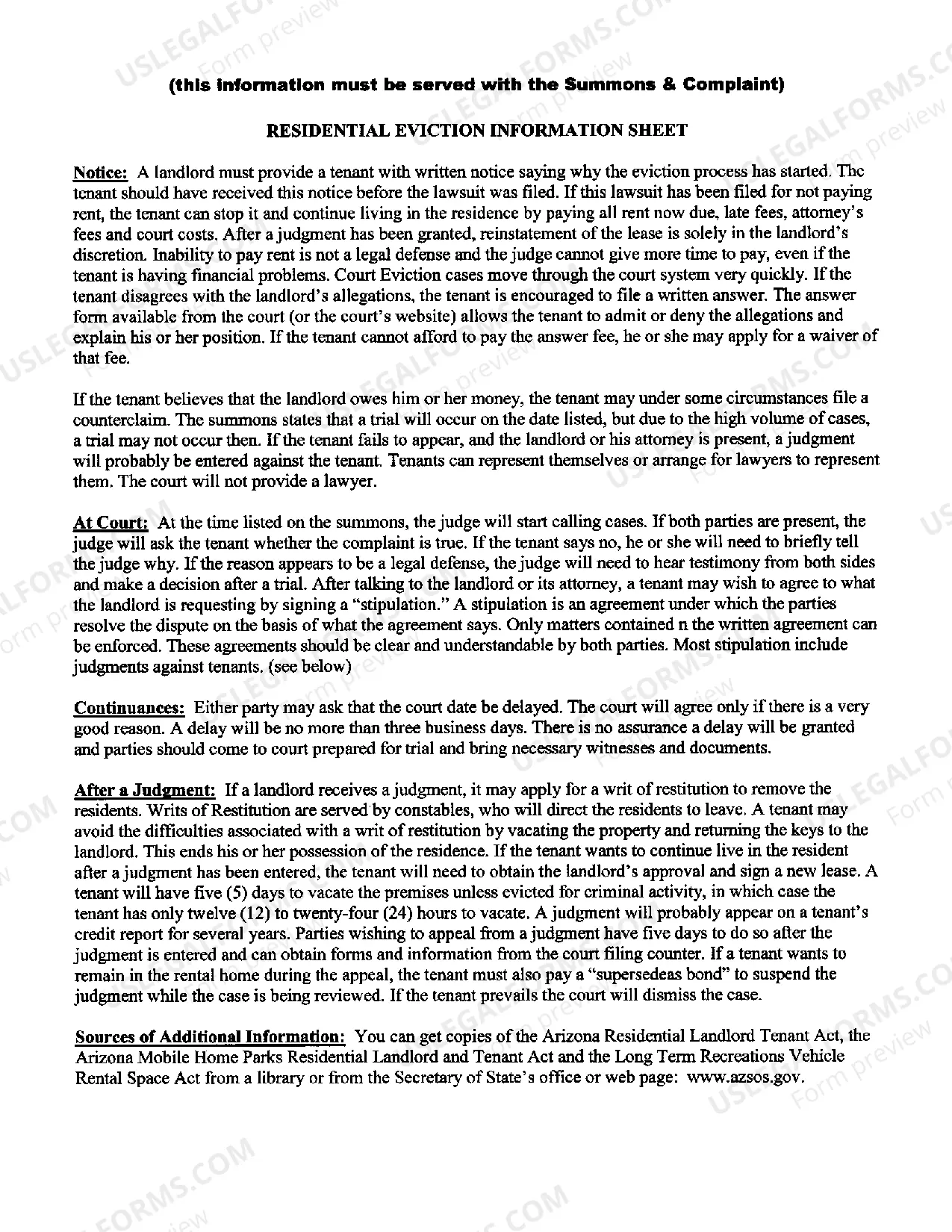 Preview Forcible Detainer Summons by Service Processor